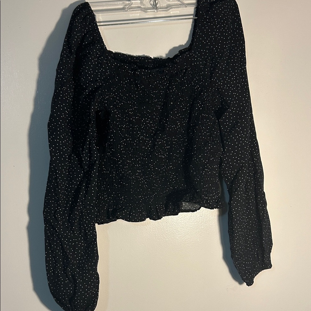 GAP Black and White Polka Dot Blouse